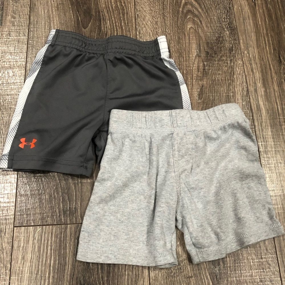 Boys Short Set Size 24M Kids' Dark Gray and Light Gray Shorts Set 2 Pieces